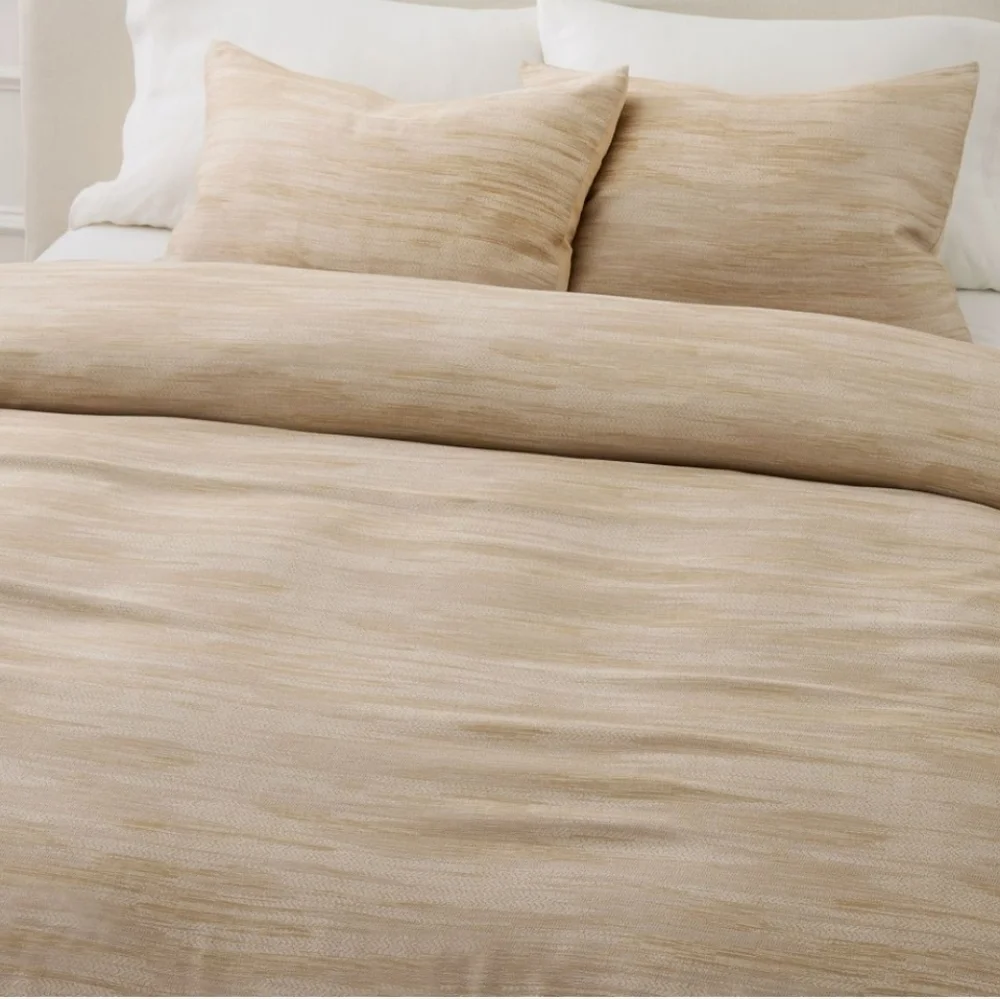 ❤️BUY 2 GET 1 FREE Silky TENCEL™ Striated Duvet Cover,Color Straw